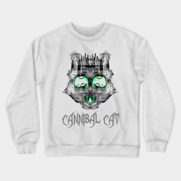 Cannibal Cat Green Cataracts Crewneck Sweatshirt by 2ndEnd